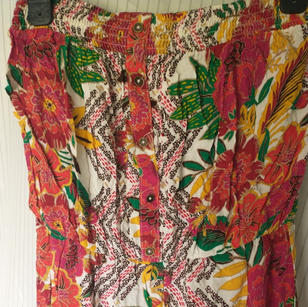 Women's Xhiliration tropical printed sleeveless dress - Picture 7 of 8